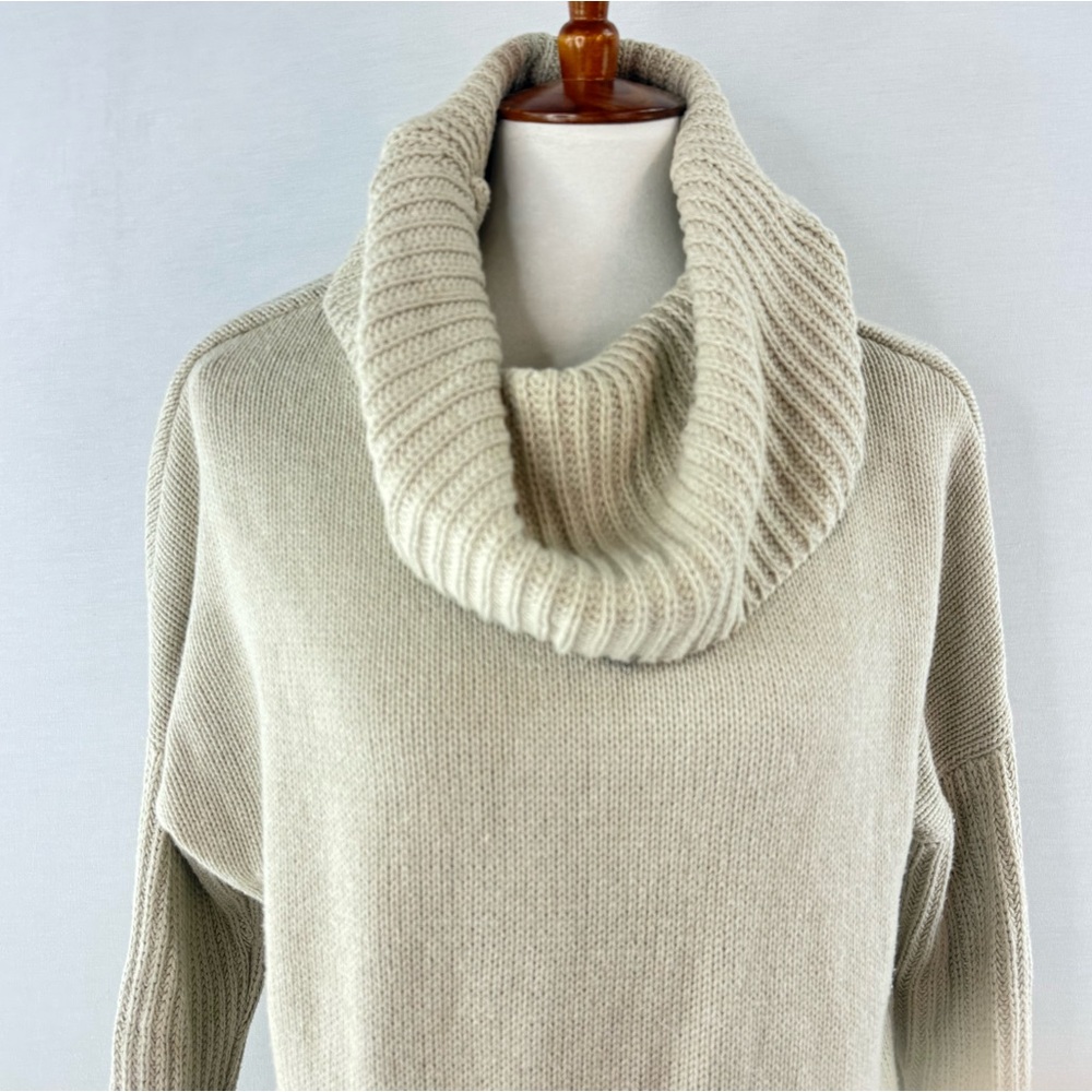 UGG Cream Cowl Neck Cotton and Cashmere Knit Sweater S-L